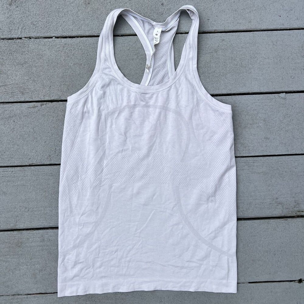 Lululemon Swiftly Tech Racerback Tank Top White Blush-Size 8